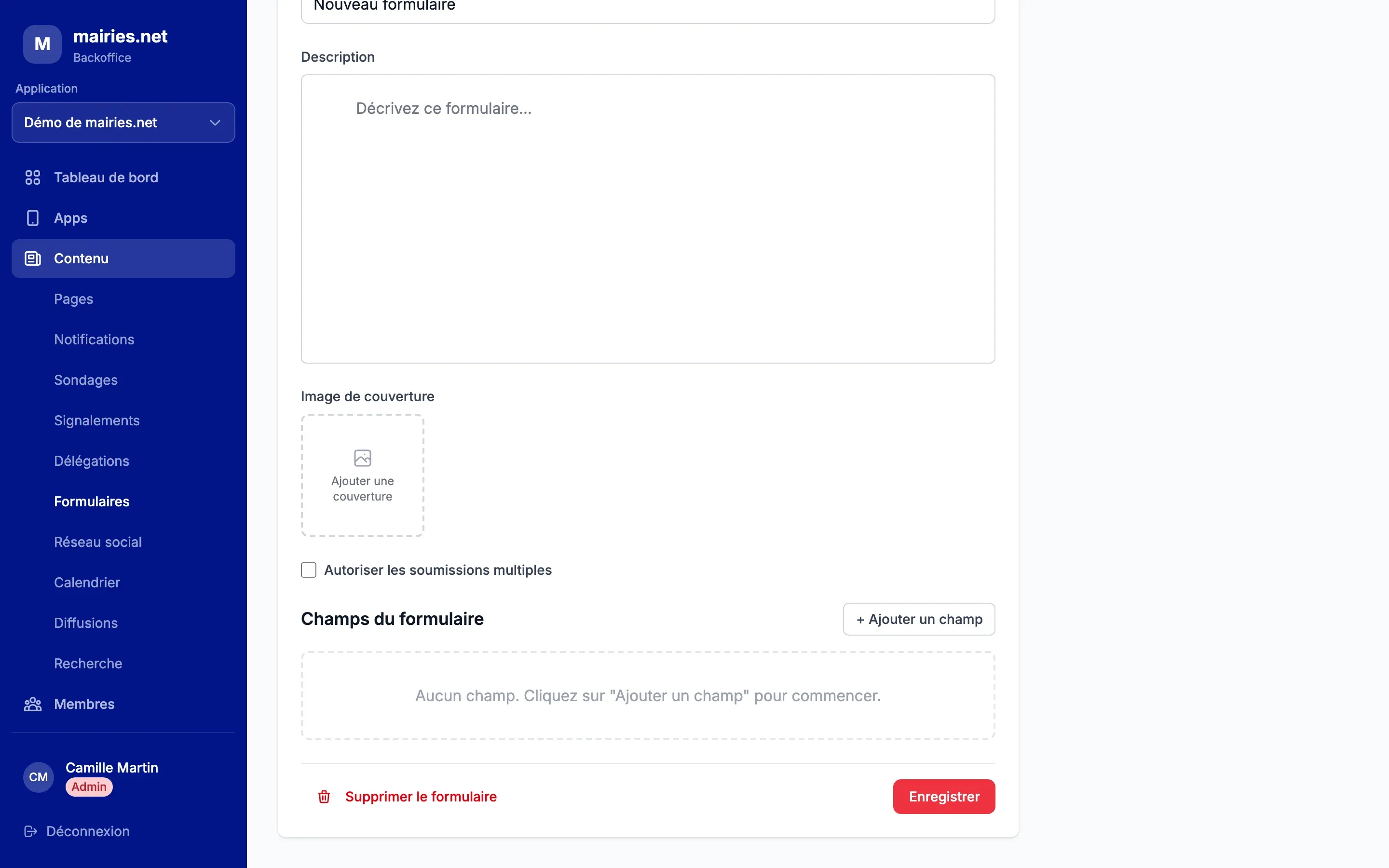 Construire un formulaire