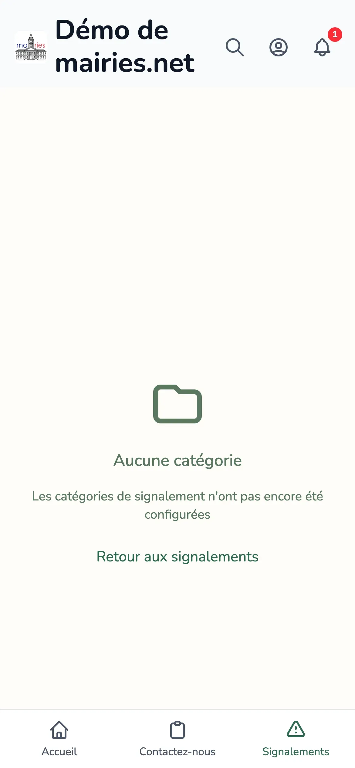 Le choix de la catégorie d’un nouveau signalement